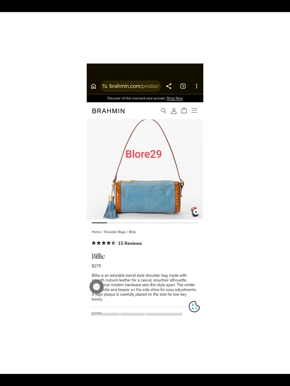 Brahmin Billie nubuck leather AND FREE ID CARD Only w/asking price - Picture 8 of 11